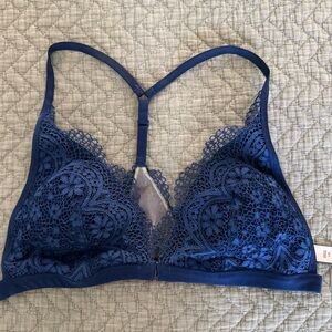 Victoria's Secret Navy Blue Lace Racerback Bralette